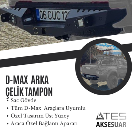 İsuzu D-Max Arka Çelik Tampon