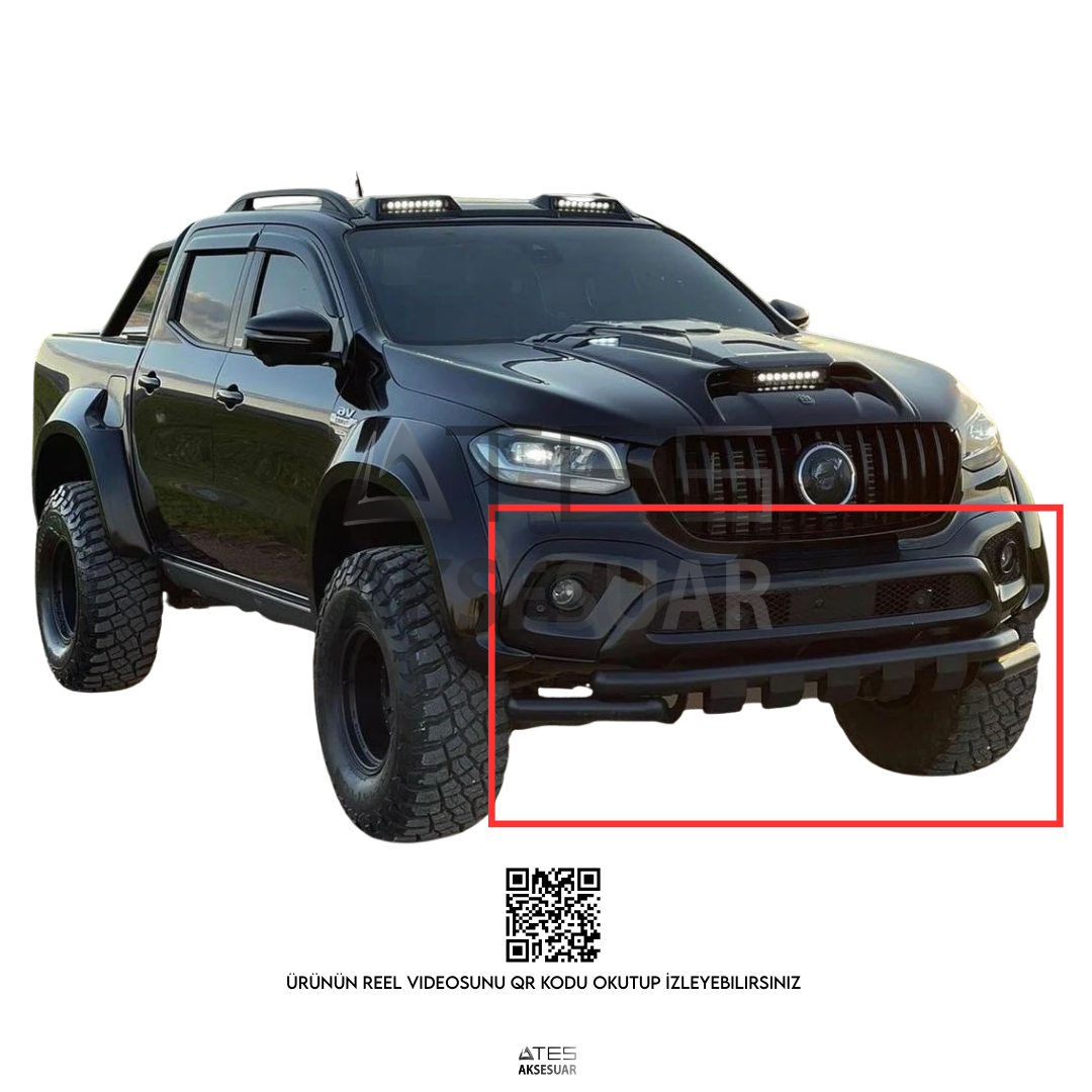 mercedes-benz-x-class-on-koruma-demiri-1-kalite-13000.png Mercedes X-Class Krom Ön Koruma Demiri - Görsel 1