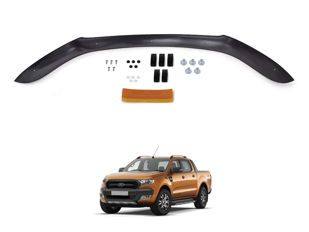 ruzgar-1.png Ford Ranger Ön Kaput Koruyucu Rüzgarlık 3 mm (ABS) 2016-2 - Görsel 1